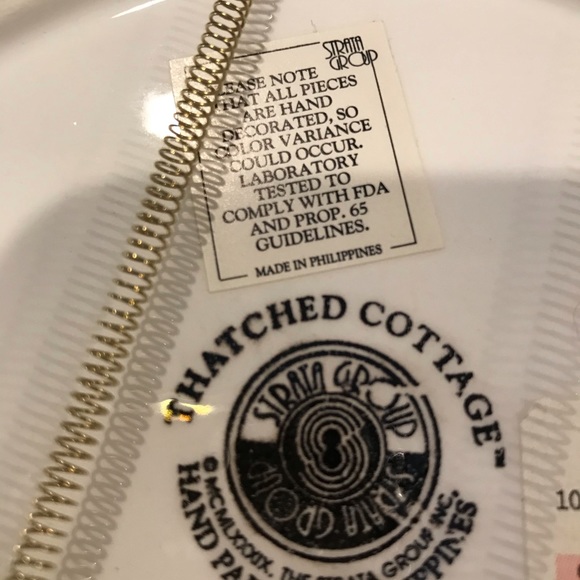 HAND PAINTED THATCHED ROOF PLATE. - Picture 3 of 5